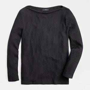 j crew ribbed bateau neckline t shirt